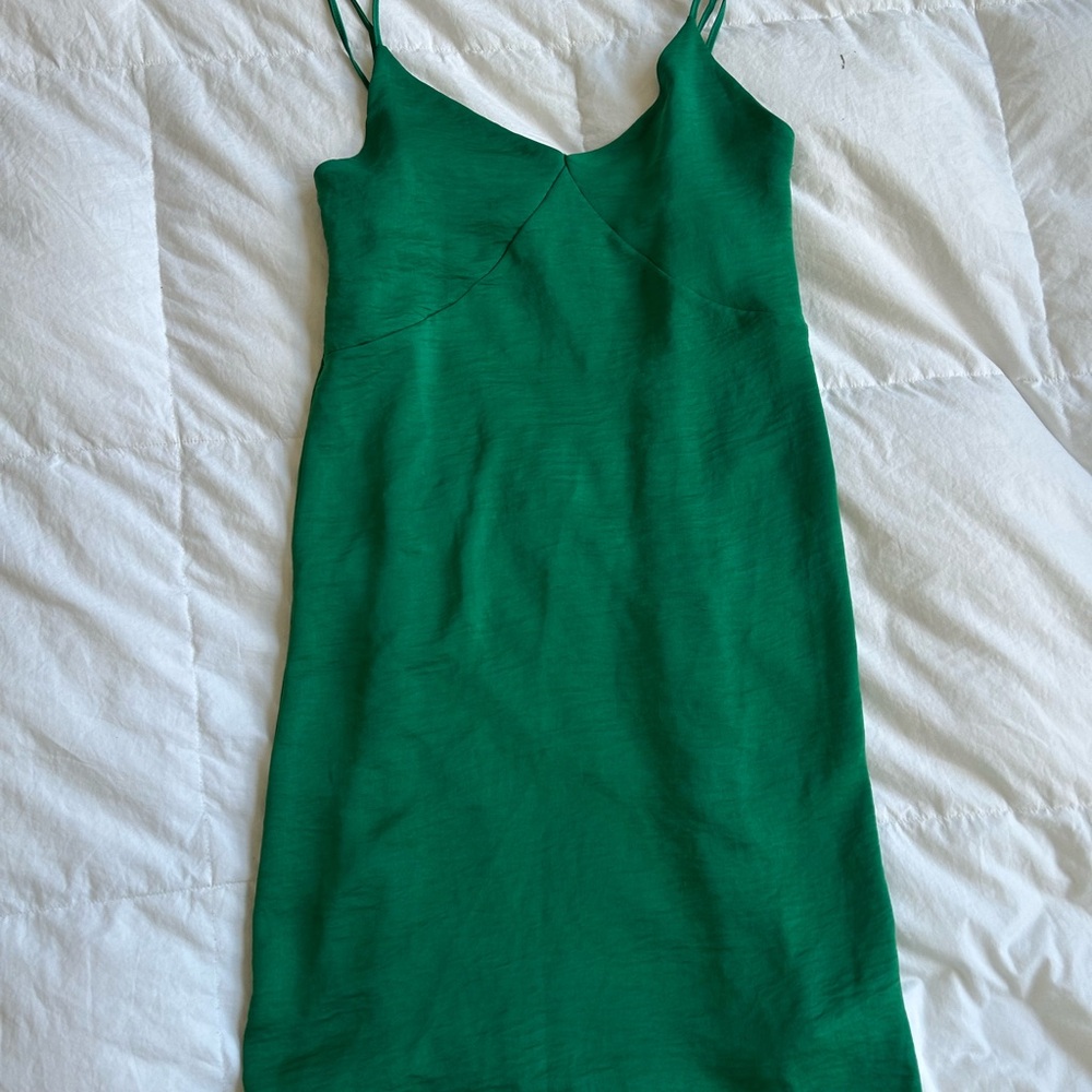 Love Culture Green Slip Mini Dress Spaghetti Strap